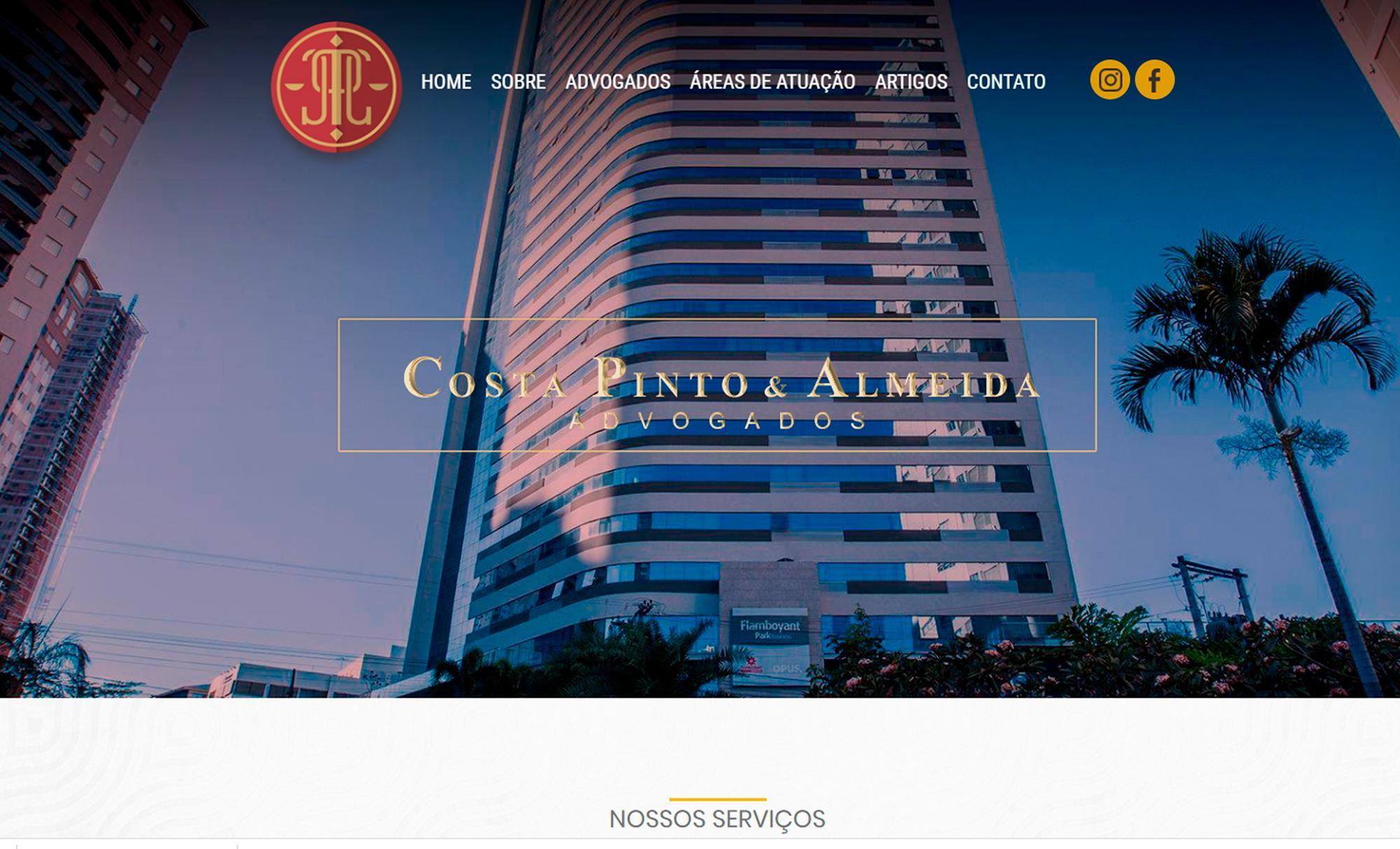Desenvolvimento de Site Costa e Pinto Advocacia - AsWeb
