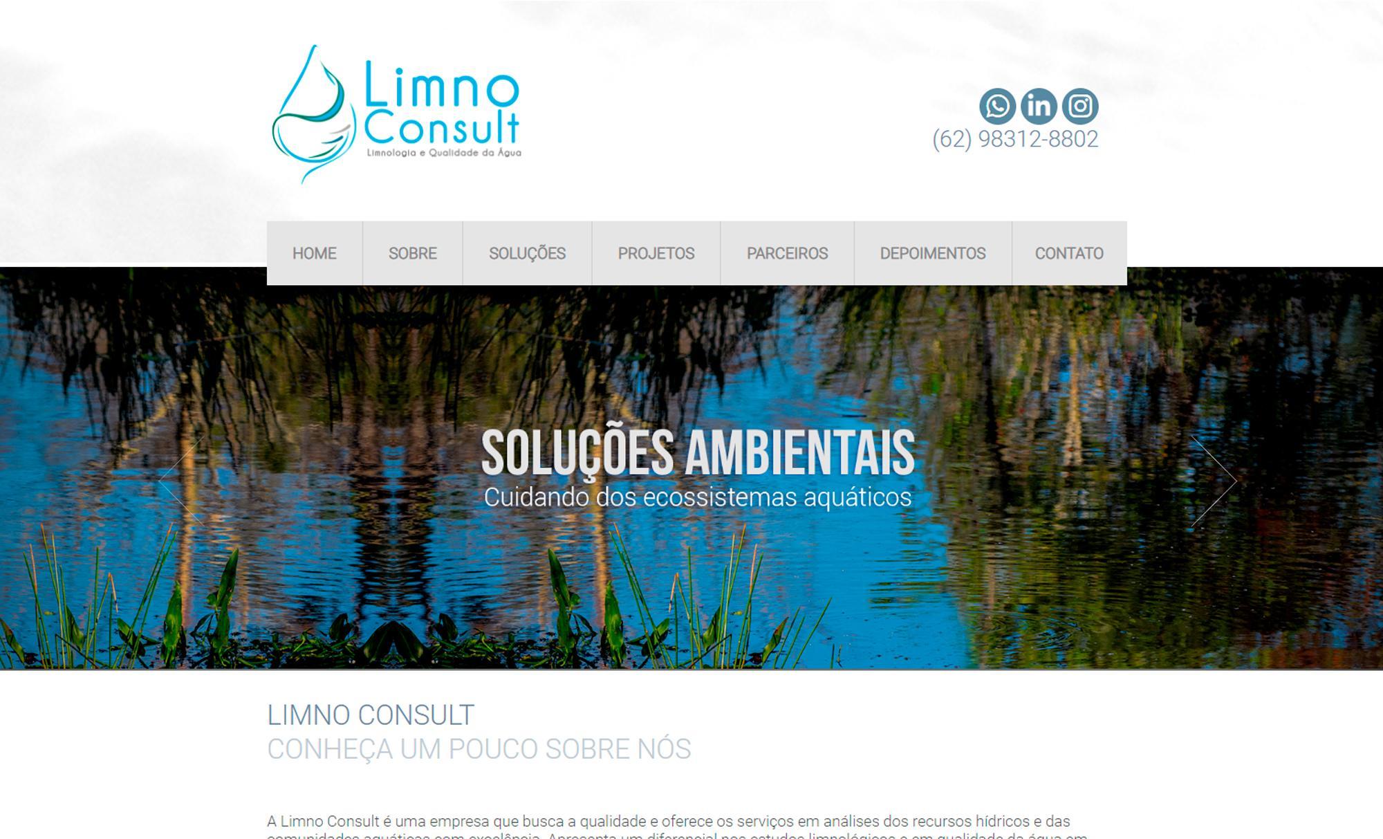 Desenvolvimento de Site Limno Consult - AsWeb