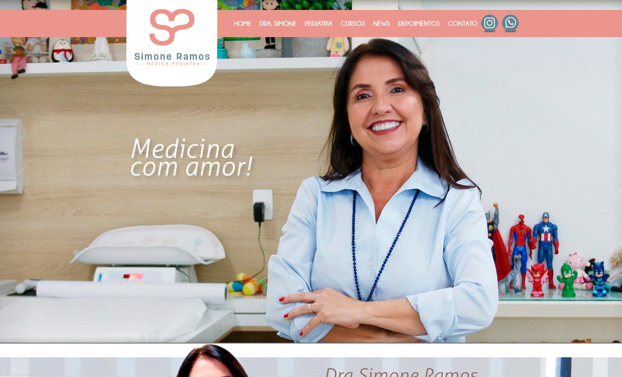 Desenvolvimento de Site Dra. Simone Ramos - AsWeb