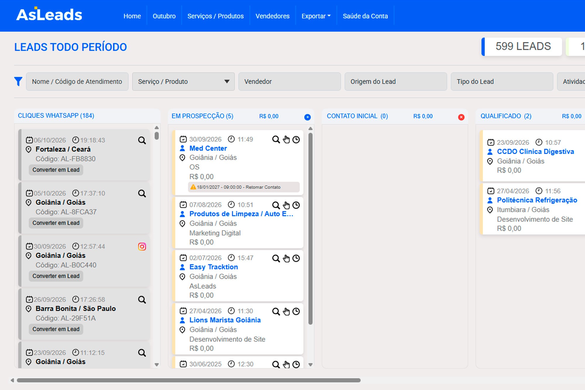 CRM inteligente com botão de WhatsApp no site: conheça 5 funções do AsLeads