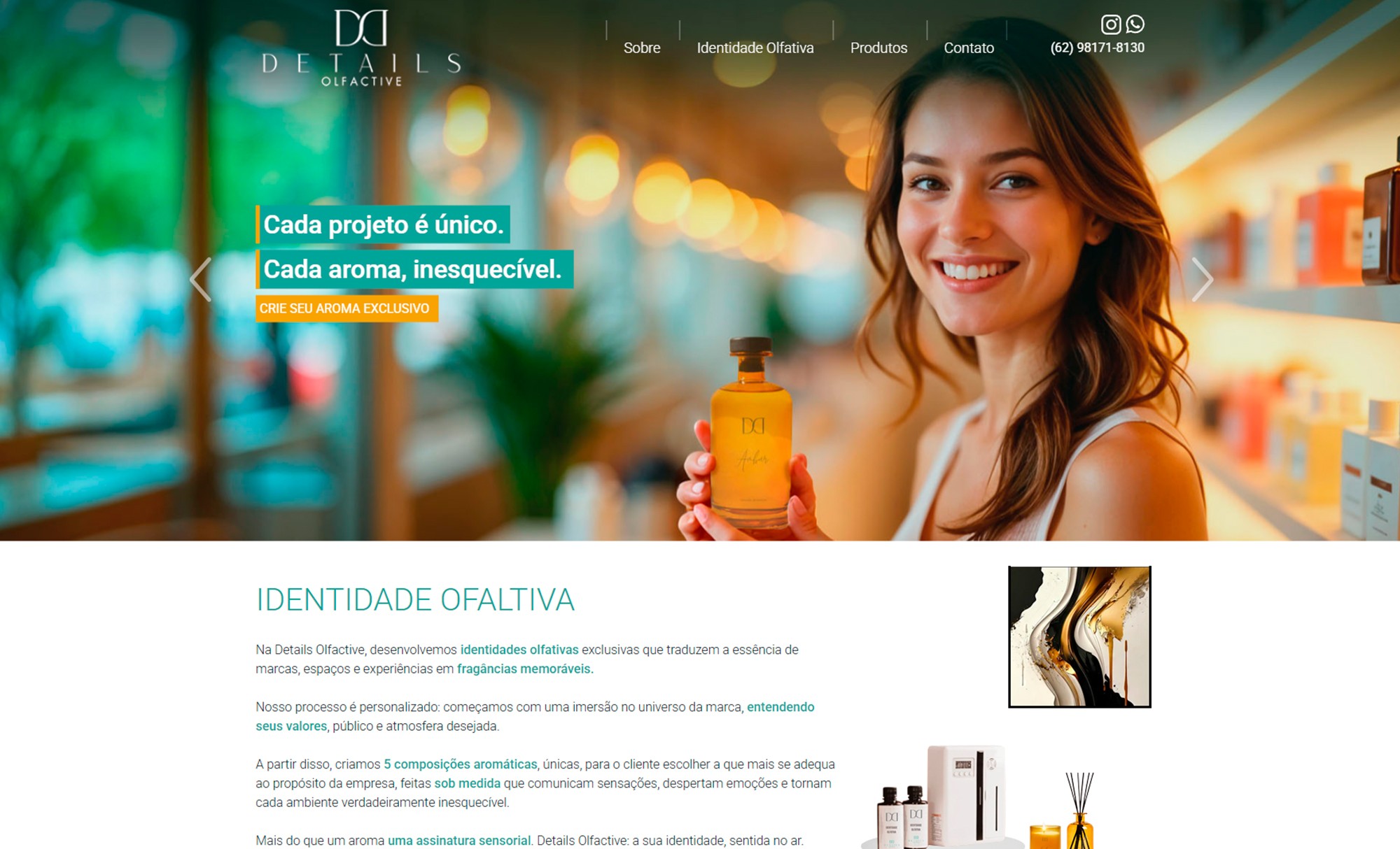 Desenvolvimento de Site Details Olfactive Aromas - AsWeb