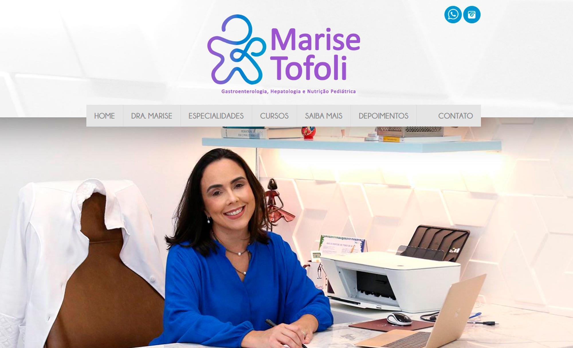 Desenvolvimento de Site Dra. Marise Tofoli - AsWeb