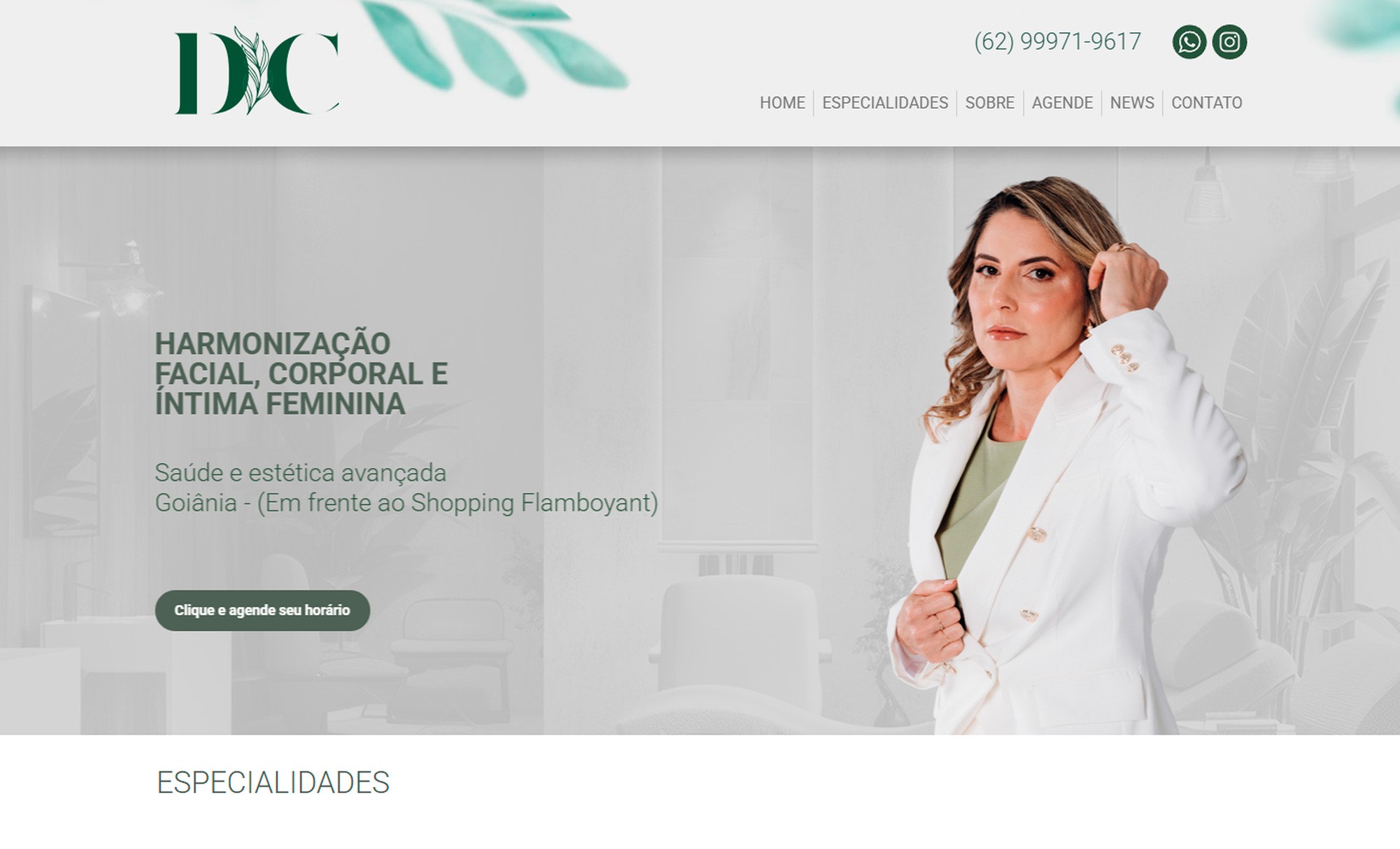 Desenvolvimento de Site DC Estética e Saúde - AsWeb