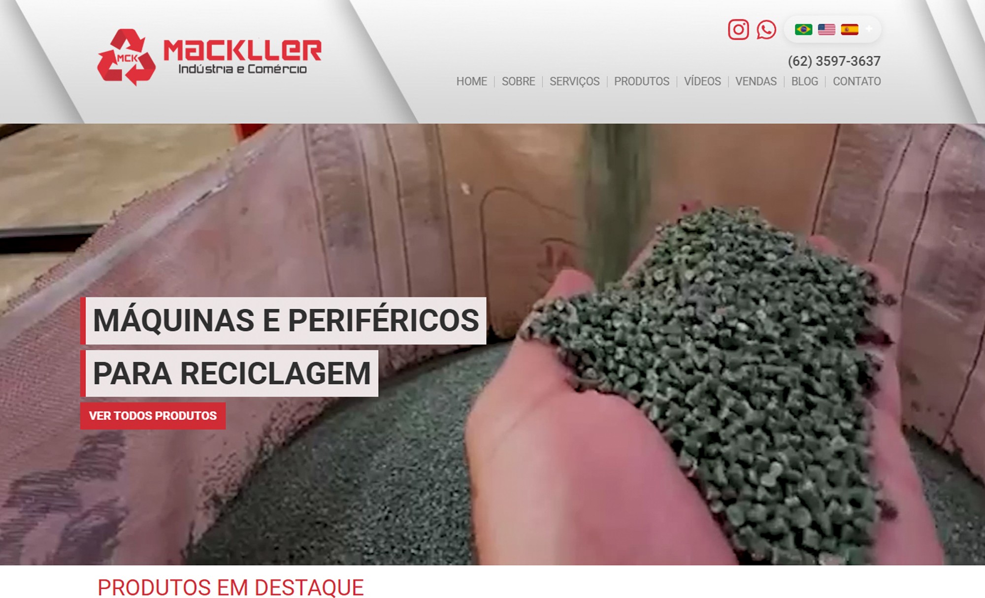 Desenvolvimento de Site Mackller Indústria - AsWeb