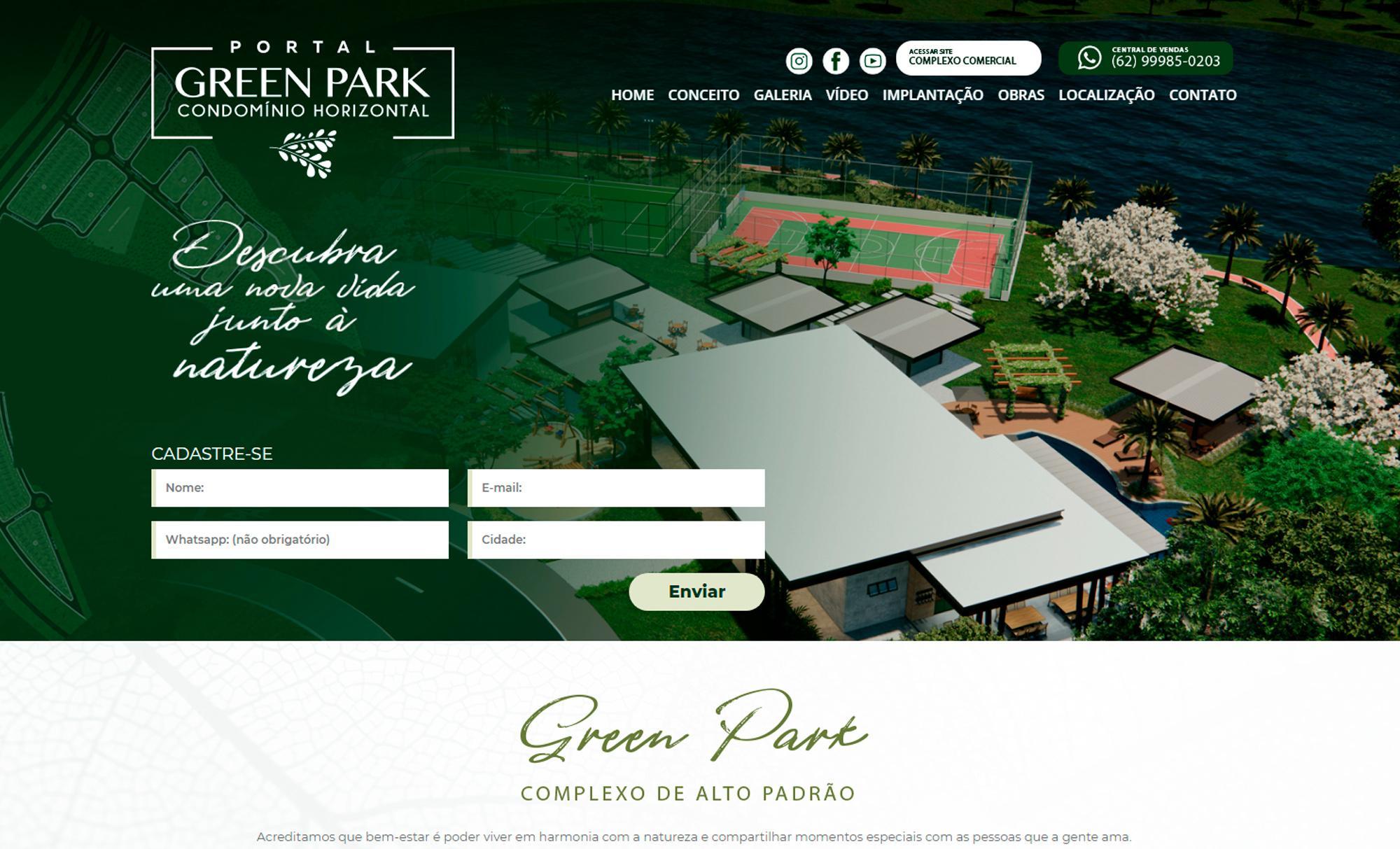 Desenvolvimento de Site Portal Green Park - AsWeb