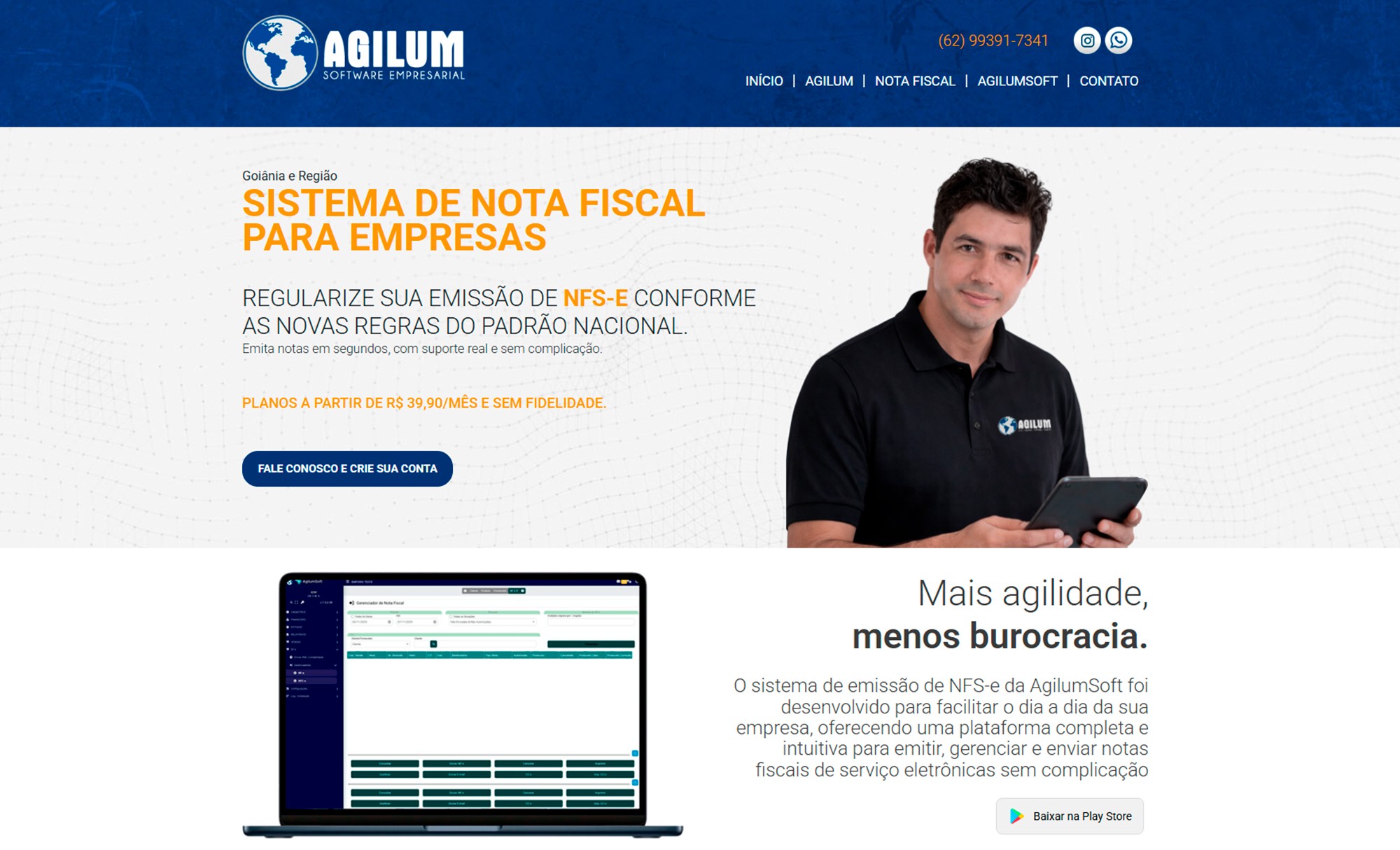 Desenvolvimento de Site Agilum Sistemas - AsWeb