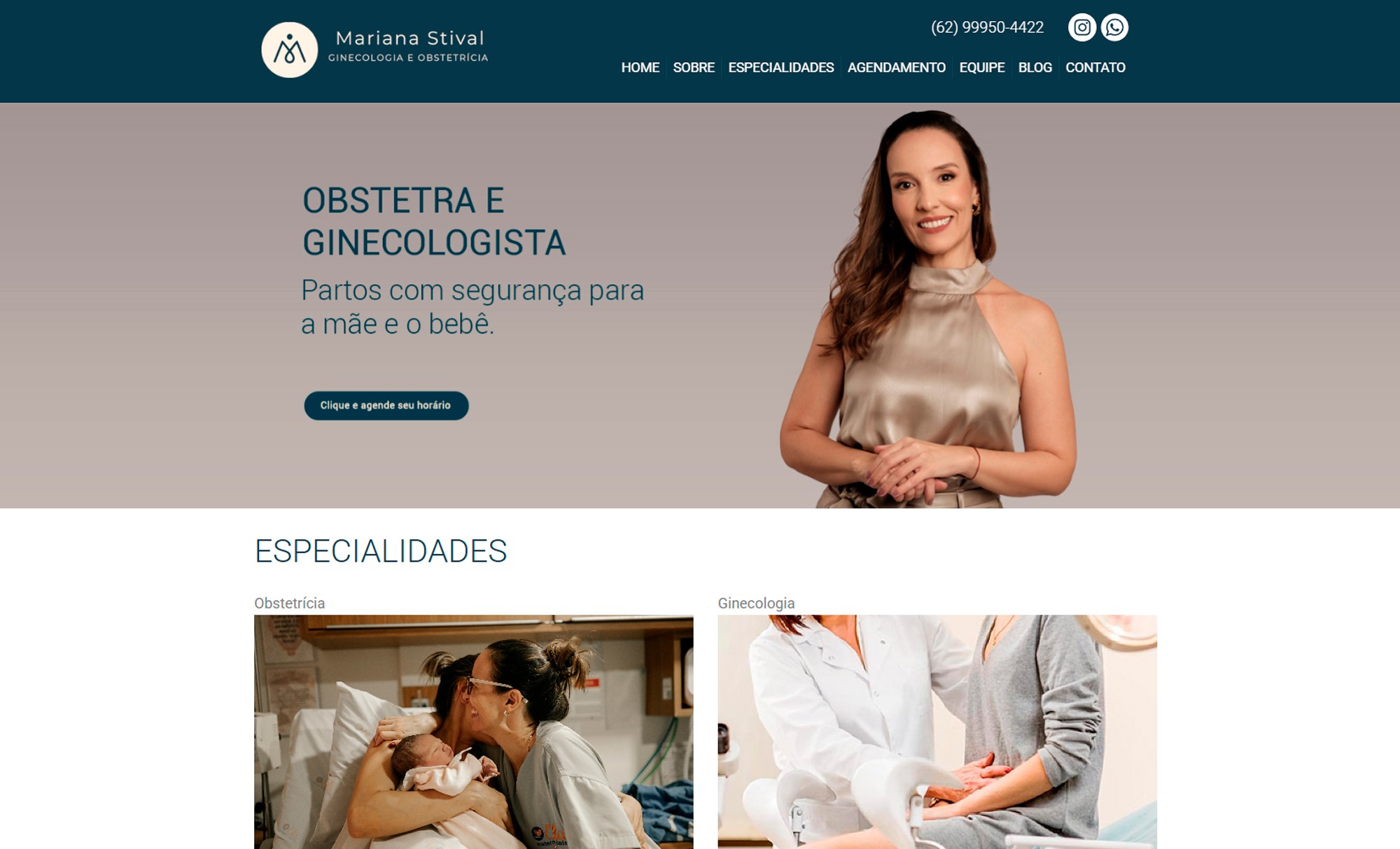 Desenvolvimento de Site Dra. Mariana Stival - AsWeb