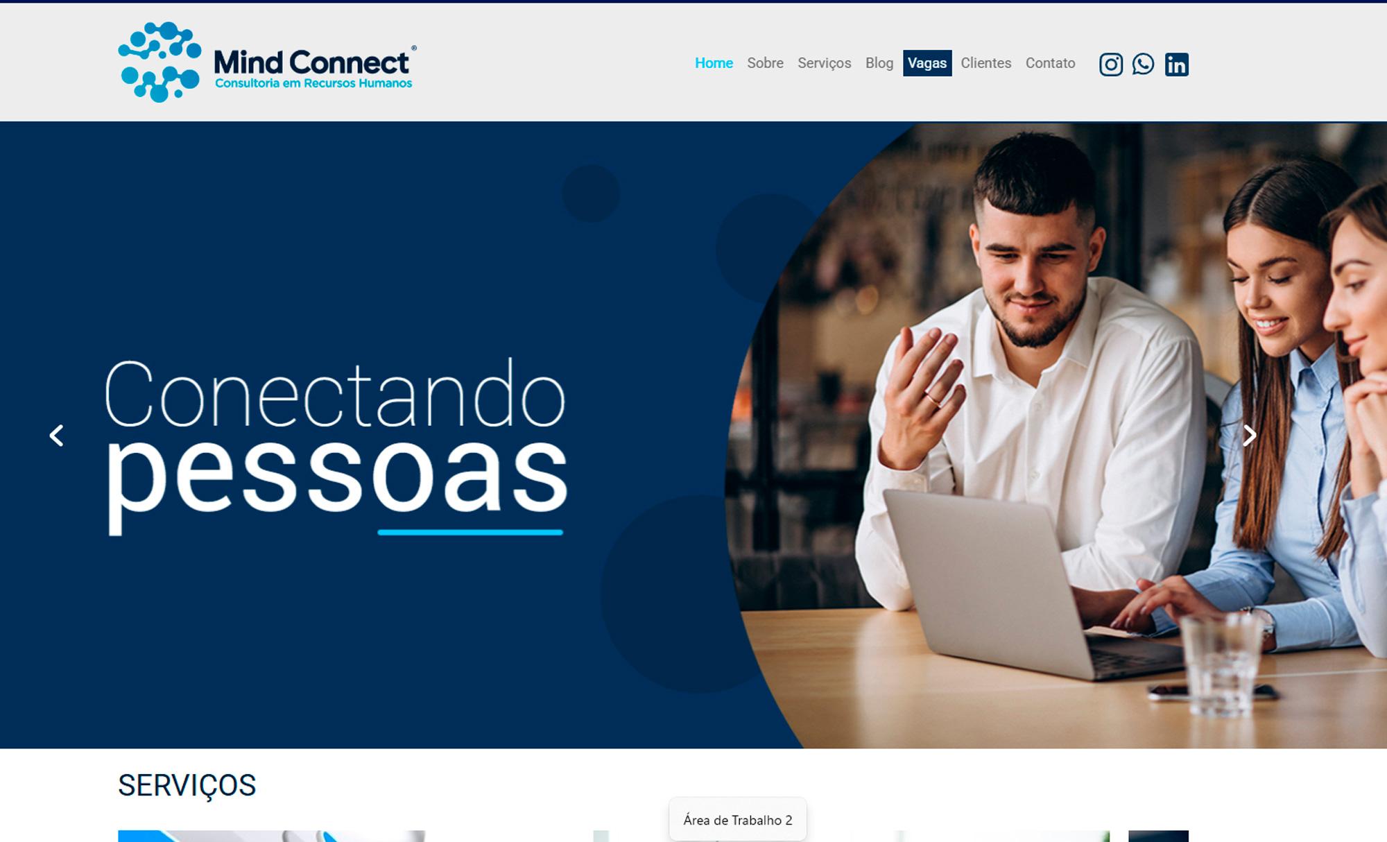 Desenvolvimento de Site Mind Connect - AsWeb